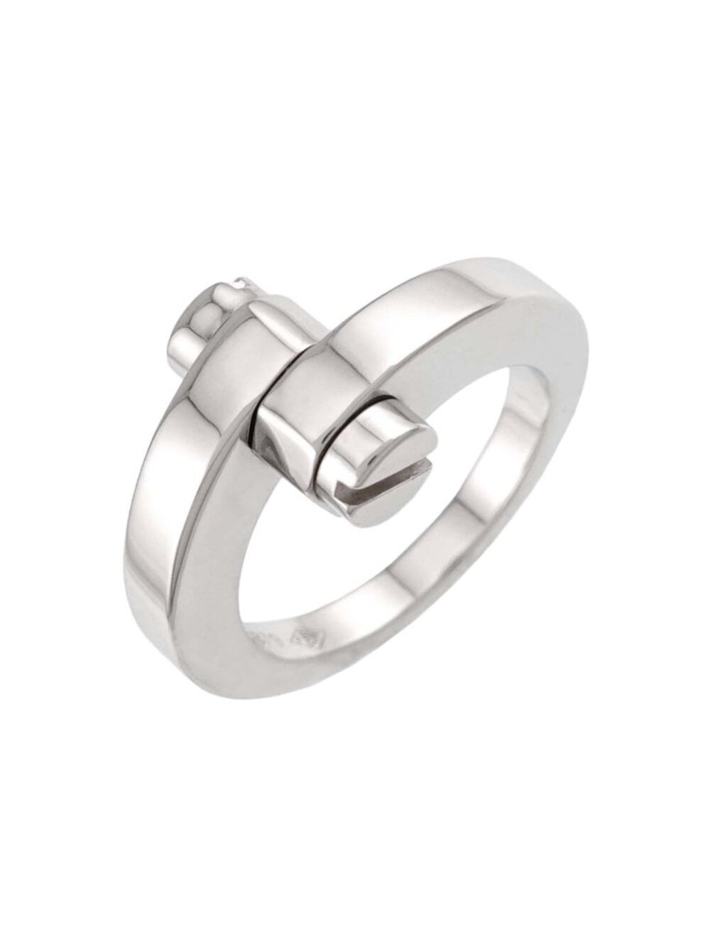 Cartier Menotte 56 Ring 18k White Gold 750
